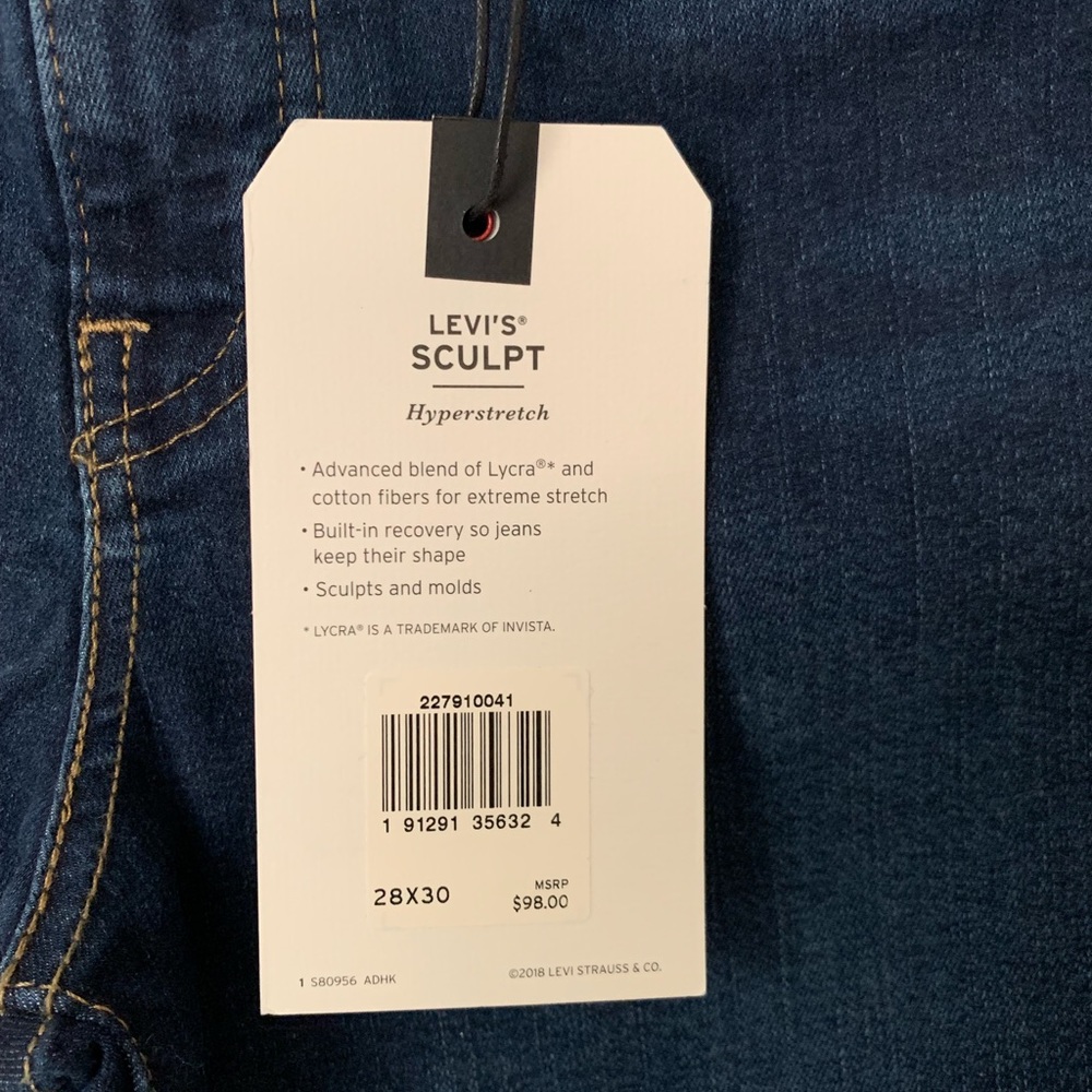 NEW! Levi’s mile high super skinny in jet setter - Picture 6 of 8